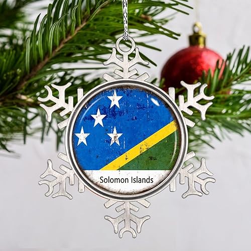 Miniatura 9 de LITTLEGROVE SEEDS Adornos de Navidad con bandera palestina 2023, adorno de copo de nieve para decoración de árbol de Navidad, decoración de árbol de