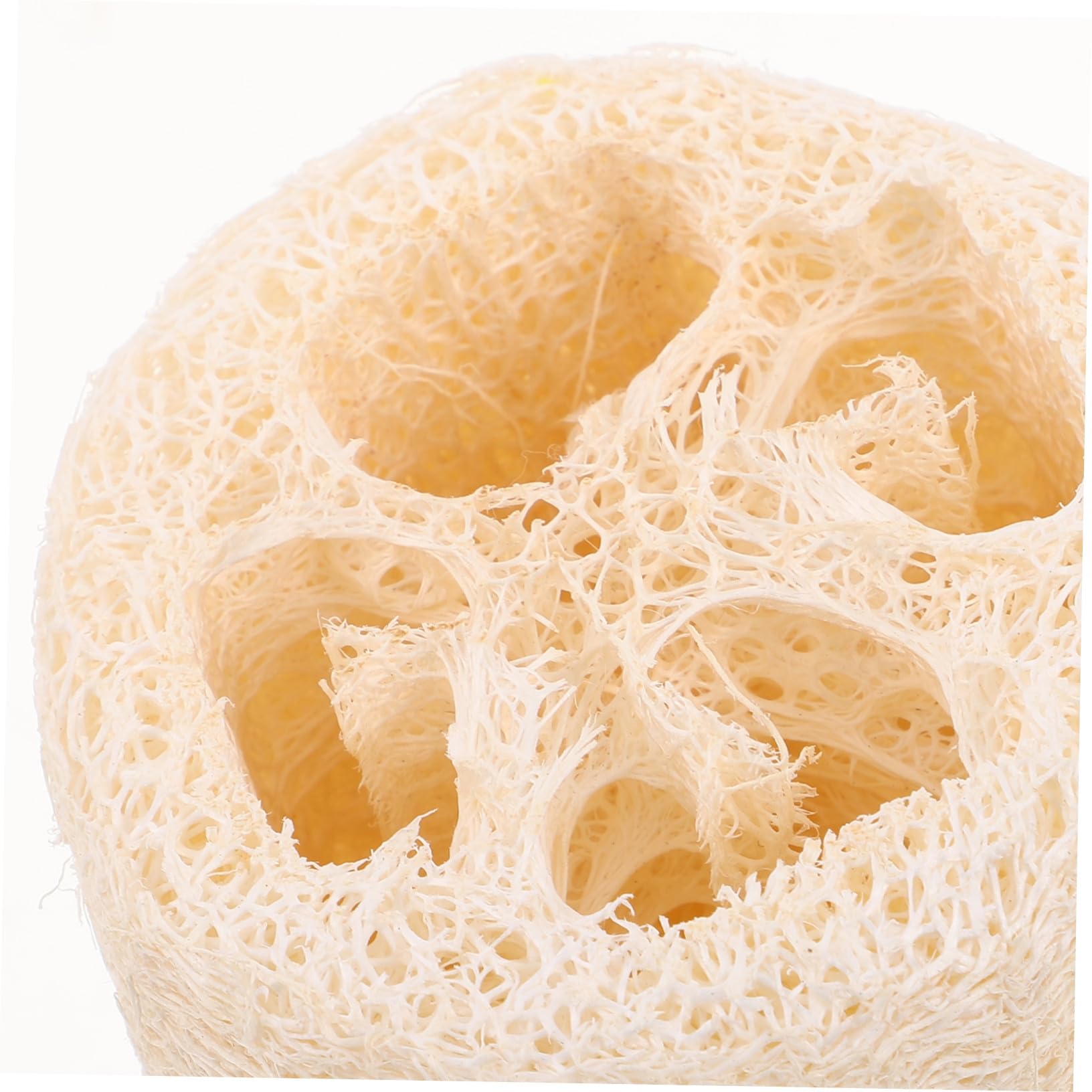 Hohopeti 8 Piezas toallita de baño de lufa cepillo para fregadero de cocina esponja natural de loofá depurador de ducha trasera esponja de ducha de baño de lufa vegetal Beige