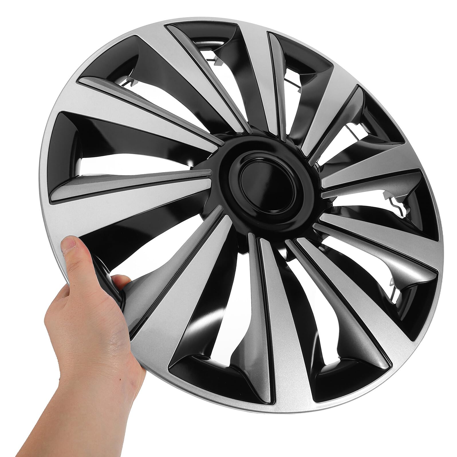 YARNOW Cache-moyeux Style Raffiné pour Jantes de Voiture en PP 15 Pouces Installation Facile, Usage Polyvalent pour Conduite en Ville et Voyages