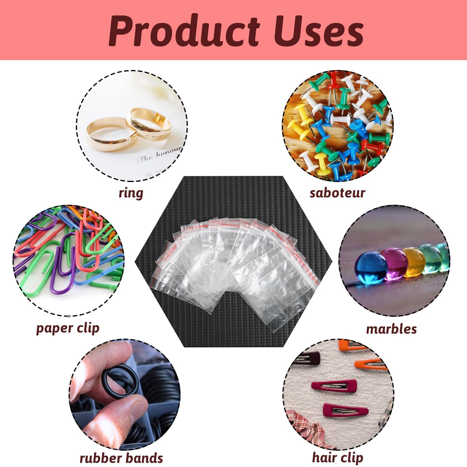 500 Bustine Trasparenti Richiudibili 8x12 Cm - Sacchetti Con Zip Per Alimenti - Foto 2