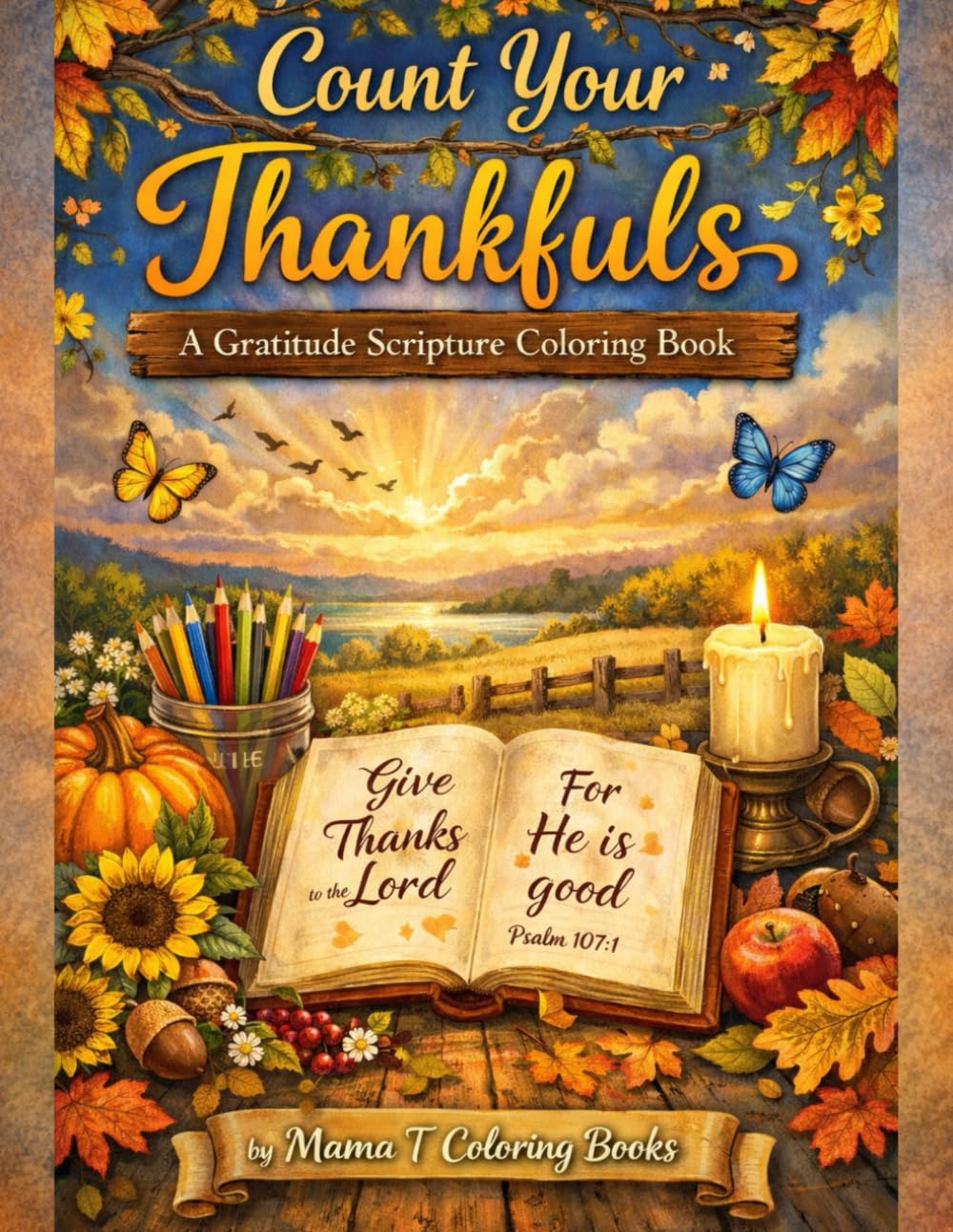 Count Your Thankfuls: A Gratitude Scripture Coloring Book: Gratitude & Praise: A Faith-Filled Christian Coloring Book of Thankfulness, Scripture, and ... Coloring Series By Mama T Coloring Books)