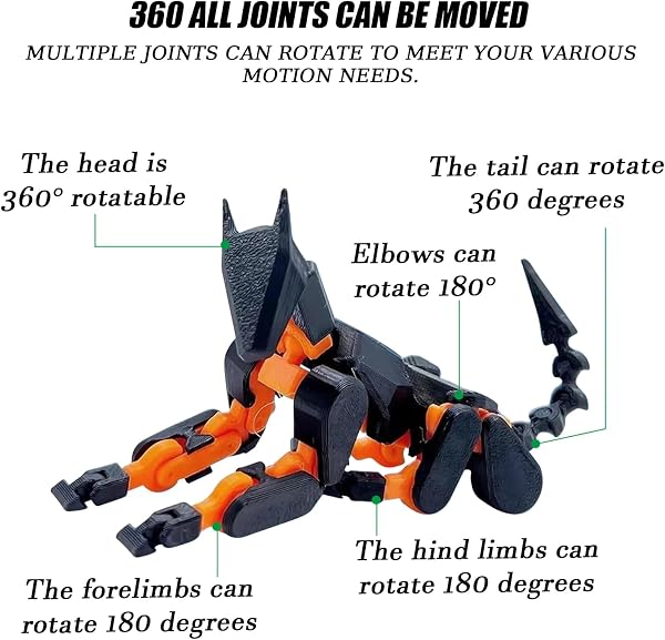 T13 Action Figure Set (Assembly completato), T13 Action Figure Con Più Giunti, 13 Toy Robot Multi-giunto stampato in 3D, Decorazioni Desktop per gli Amanti del Gioco Giocattoli - 4