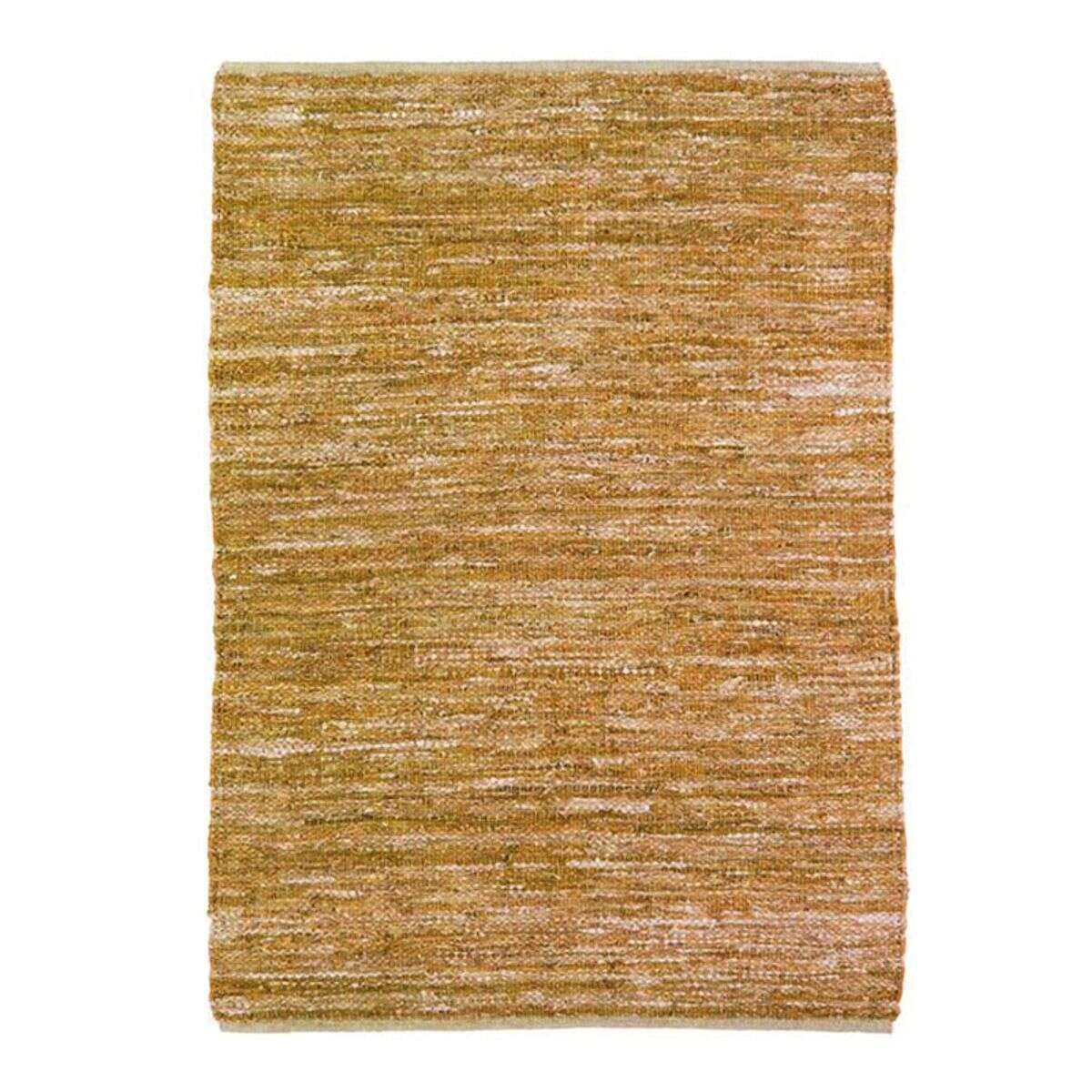 Thedecofactory Tapis en Cuir tressé Jaune 160x230
