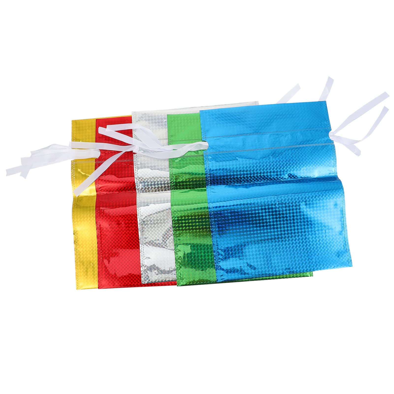 minkissy 5pcs Christmas Present Storage Drawstring Pouches for Candy and Snacks Wrap for Holiday Favors