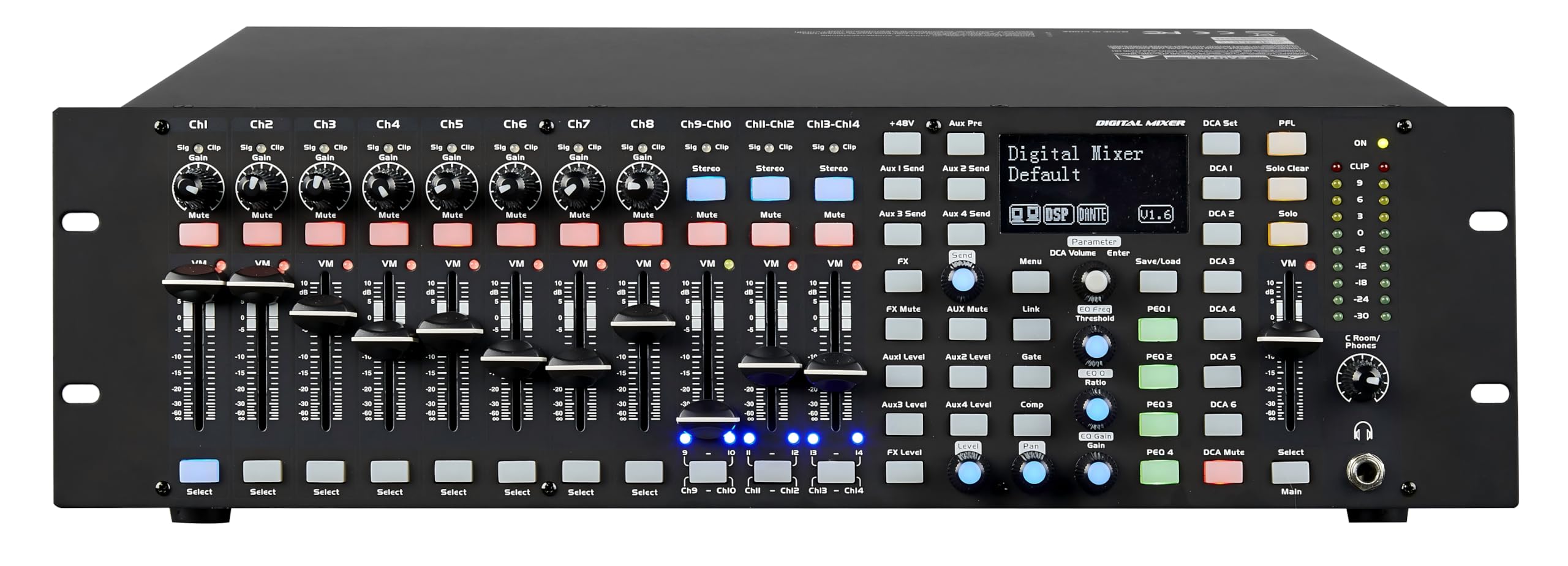DR14.2 14 - Channel Rack - Mount Digital Mixer: Advanced Design, Exceptional Reliability, and High - Performance for Diverse Audio Needs