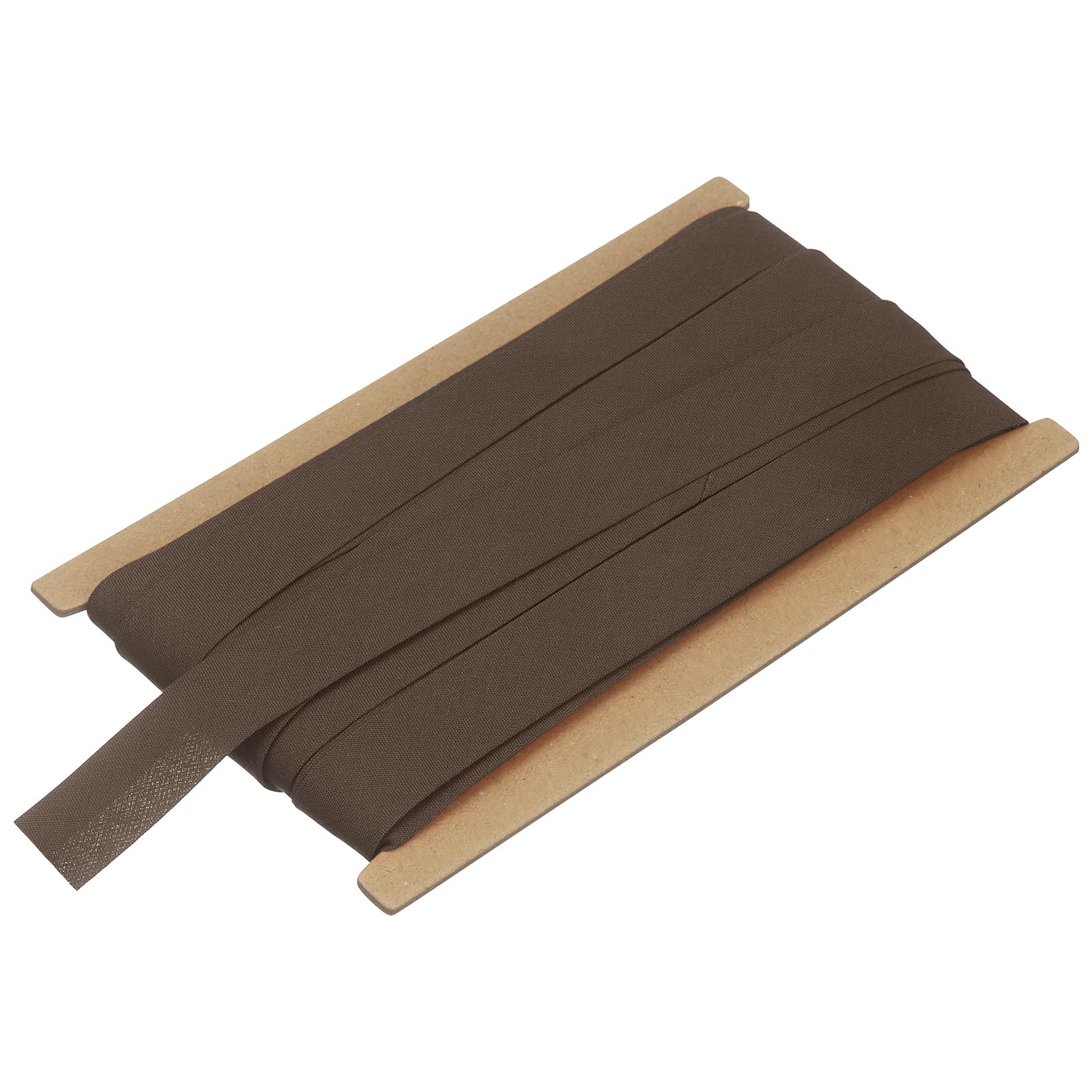 sourcing map 3/4 Inch Double Fold Bias Tape, Polyester Continuous Bulk Bias Tape for Sewing, Seaming Quilting Hemming Binding Crafts (Brown 10 Yards)