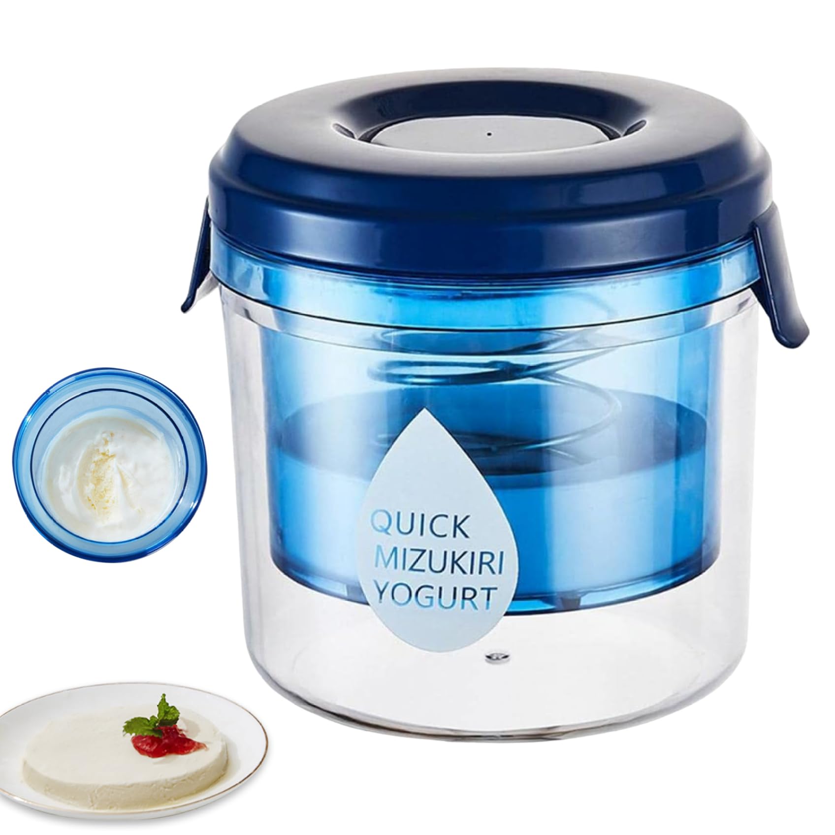 Greek Yogurt Maker with Fine Mesh Press Type Reusable Washable Yogurt Strainer Soybean Milk Cheese Yogurt Filter for Home Kitchen Restaurant Greek Yogurt Maker Greek Yogurt Yogurt Maker Greek Yogurt S