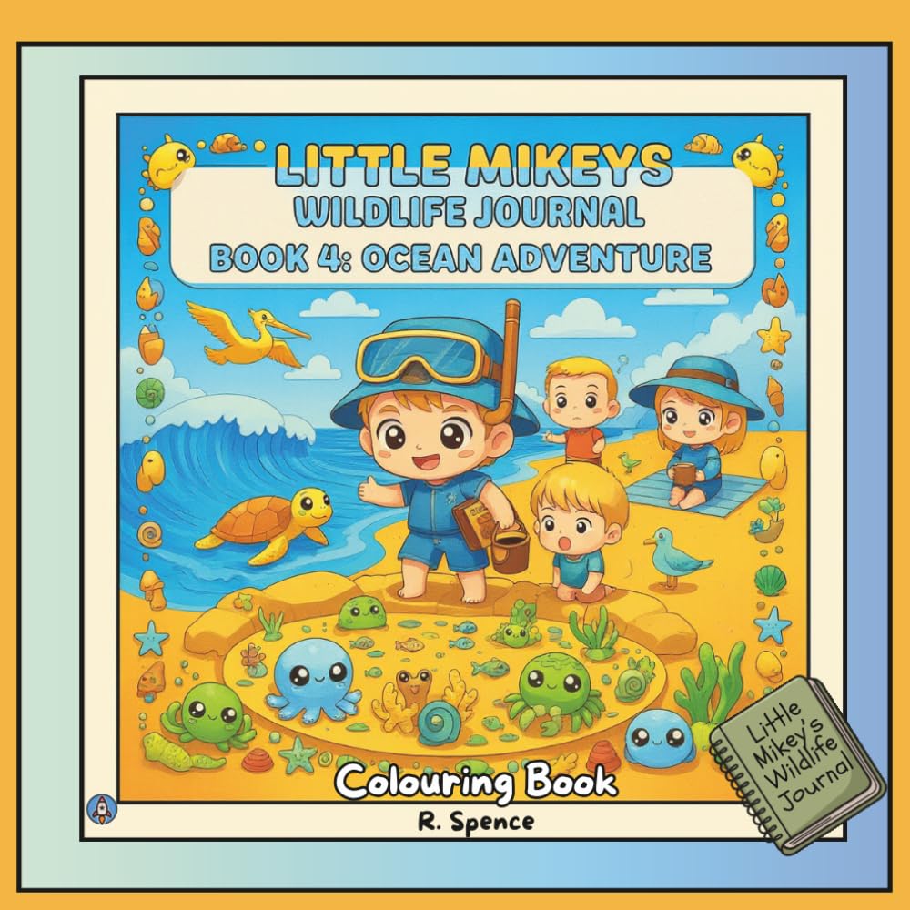 Little Mikey's Wildlife Journal: Ocean Adventures: Colouring Storybook