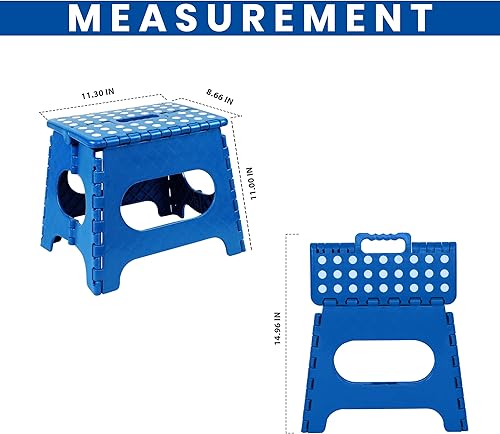 Miniatura 2 de Utopia Home Taburete plegable  Paquete de 2 taburetes de pie con altura de 11 pulgadas  Soporta hasta 300 libras  Taburete plegable para cocina,