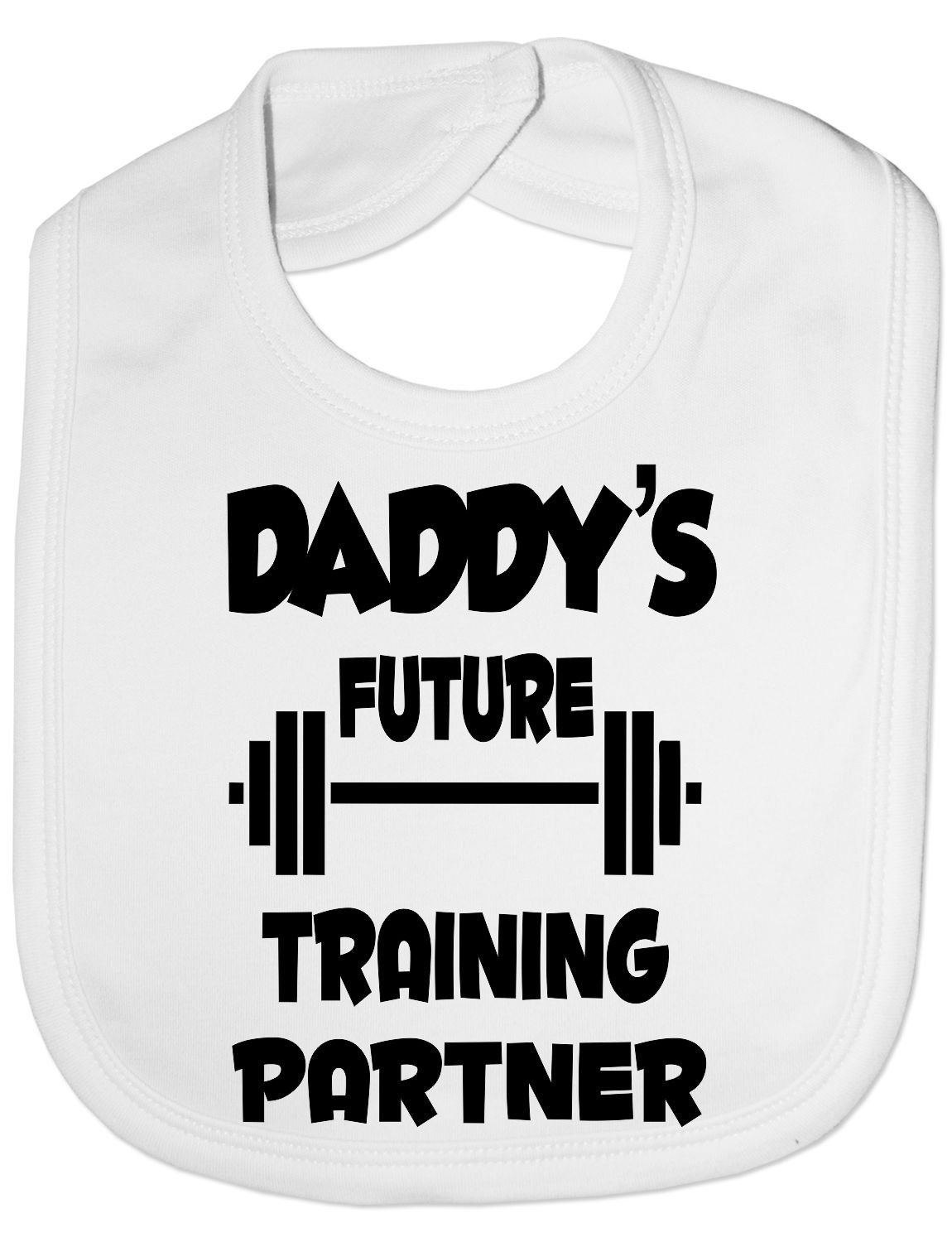 Print4u White Daddy's Future Training Partner Funny Feeding Bib Present