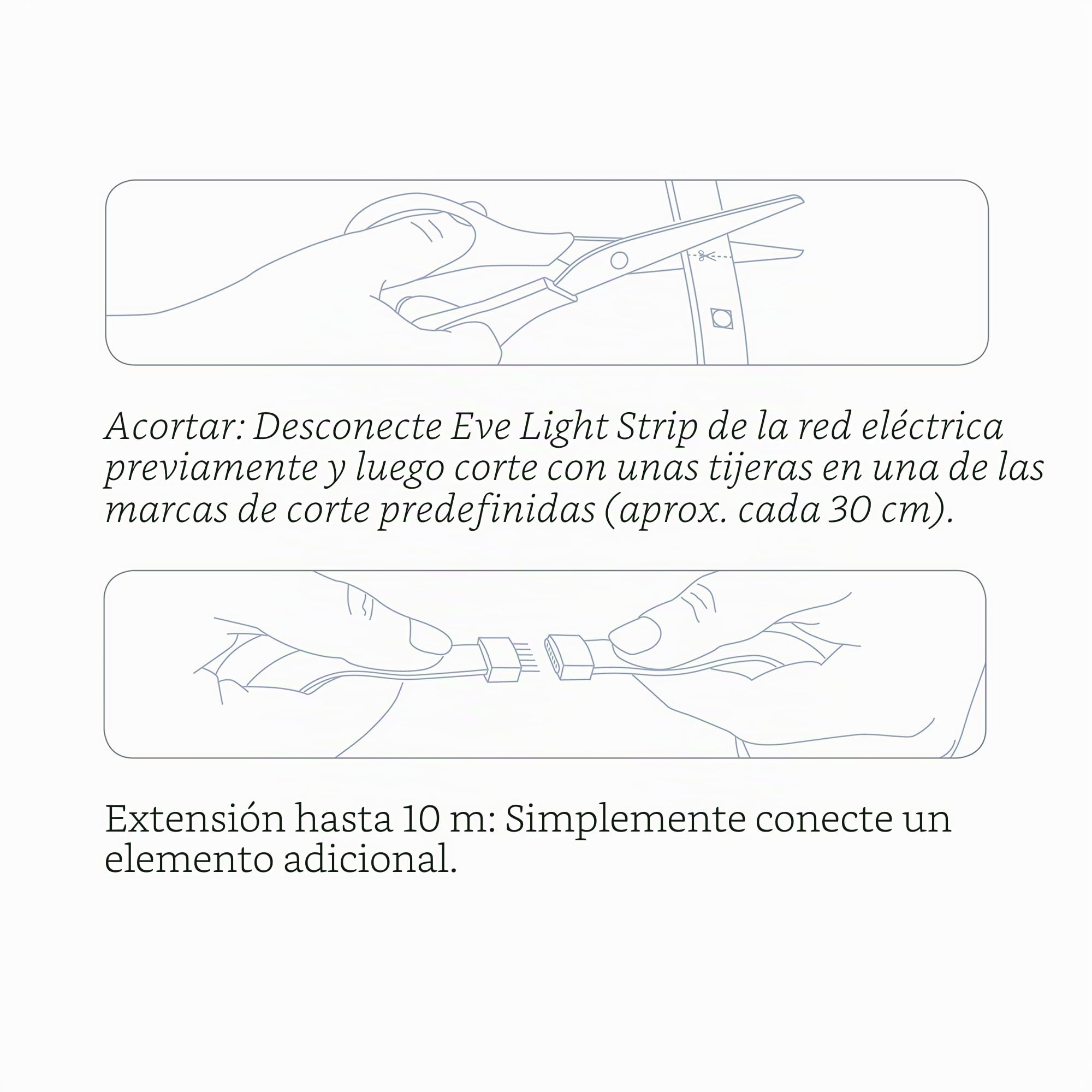 EVE Light Strip - Tira de luz LED inteligente, luz blanca de espectro completo y a color, 1800 lúmenes, no necesita centralita, Iluminación adaptable, HomeKit
