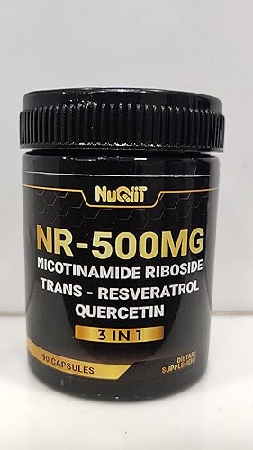 Suplemento NAD+ 3 en 1 con ribósido de nicotinamida, resveratrol, quercetina, energía celular y reparación, envejecimiento saludable, vitalidad
