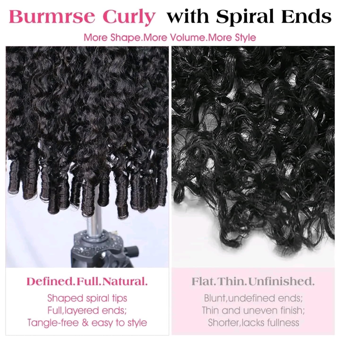 13x6 Lace Front Wigs Human Hair Burmese Curly Wig for Black Women 220 Density Water Wave Pre Plucked Transparent Lace Frontal 100% Human Hair Wigs with Spiral End Natural Color 24inch