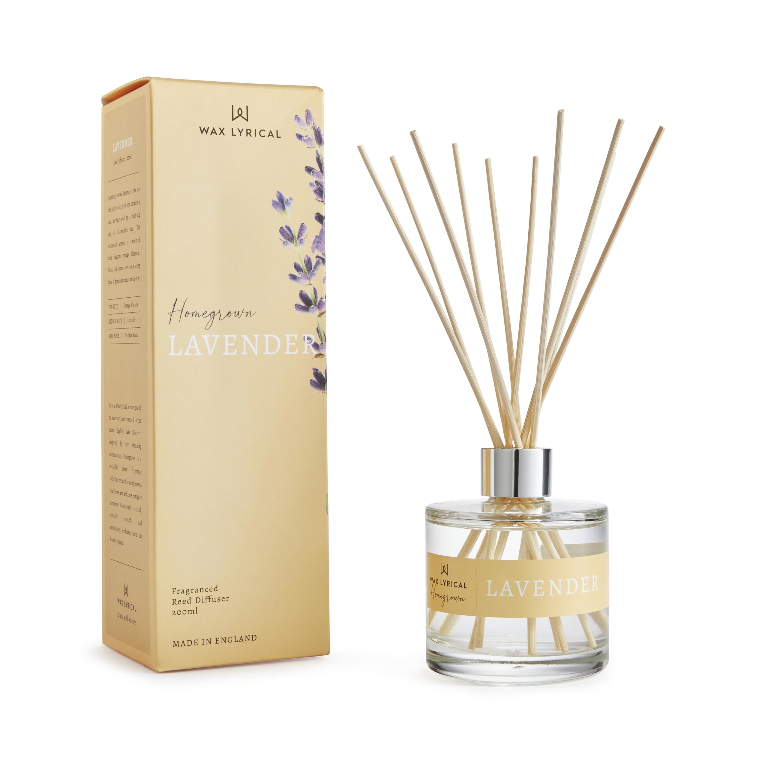 Wax Lyrical Lavender Homegrown Reed Diffuser - 200Ml