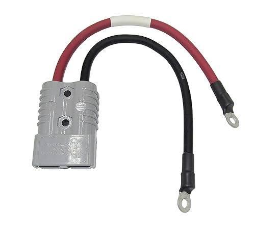 PHILLIP CABLE 4 AWG con terminal de cable de batería Anderson SB175 de desconexión rápida (2 pies, terminal de 516 pulgadas)