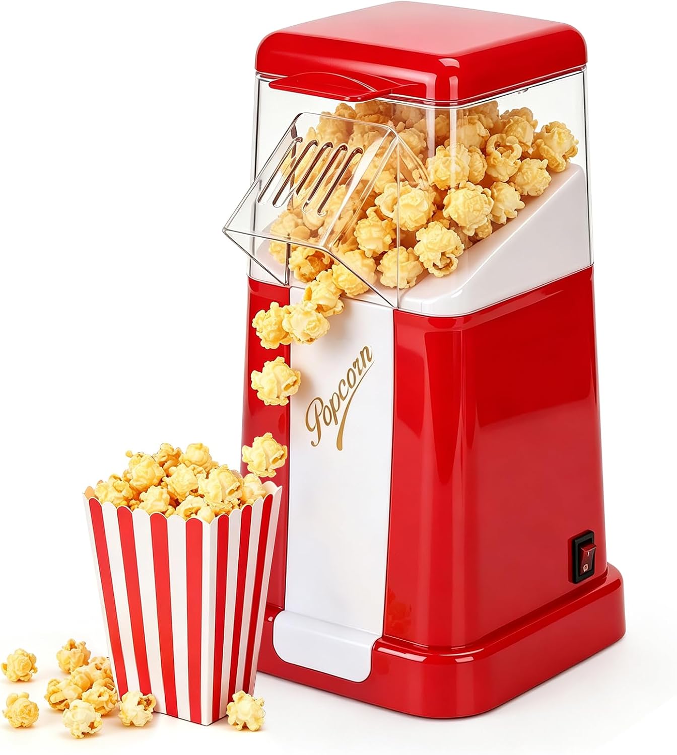Mini Pop Popcorn Maker,Oil-Free Air Popcorn Popper with 500ml Mini Capacity