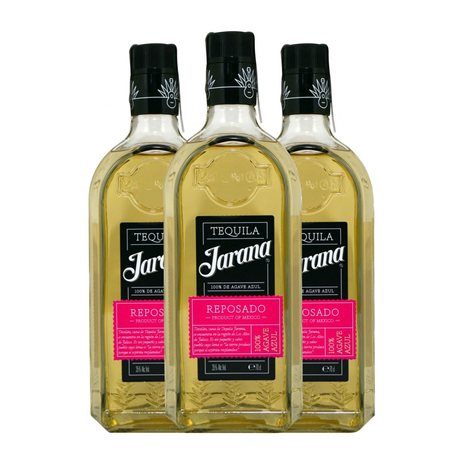 Tequila Alianza Jarana Reposado 70 cl (Caja de 3 Botellas de 70 cl)