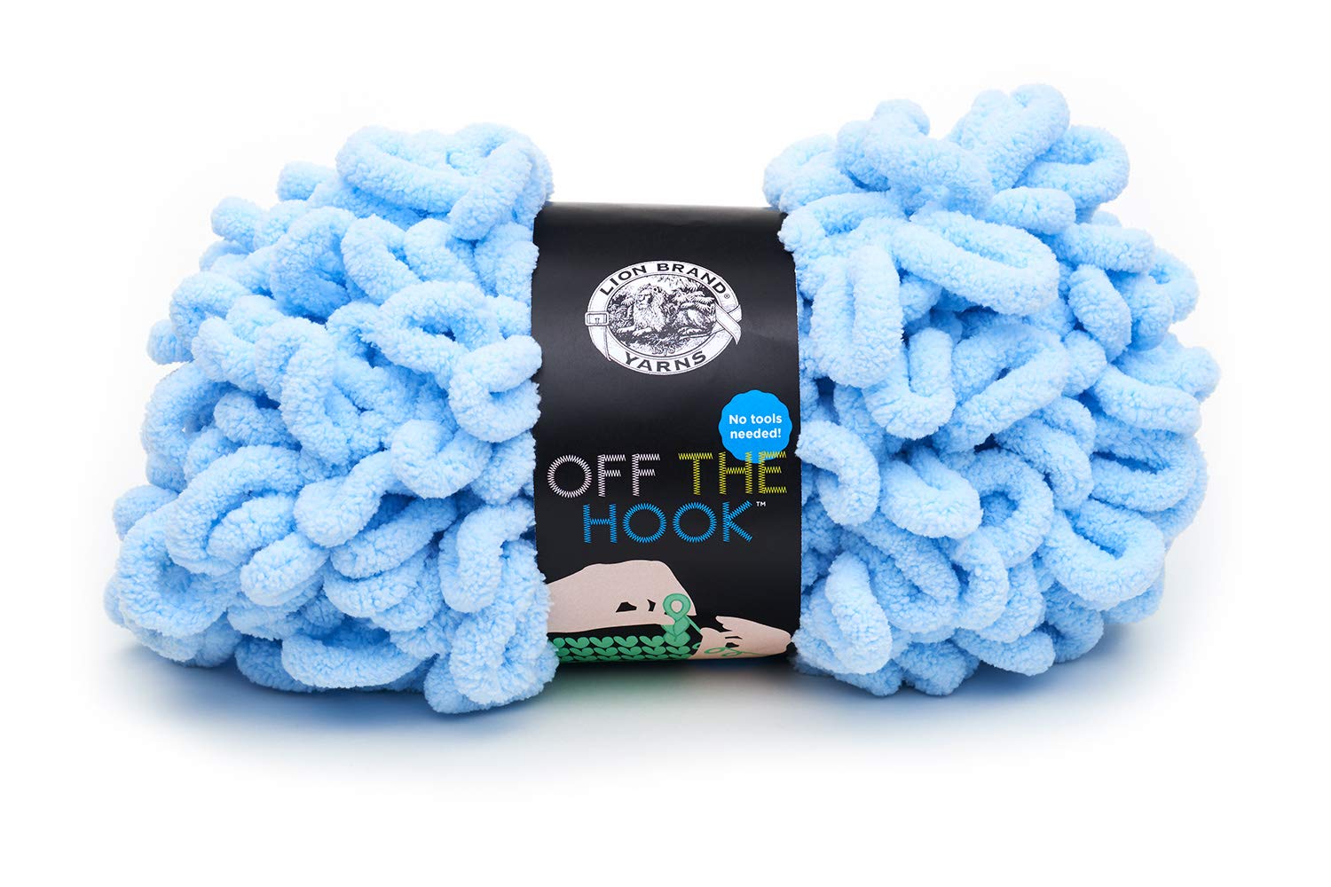 Lion Brand YarnOff The Hook Yarn, Made in Blue