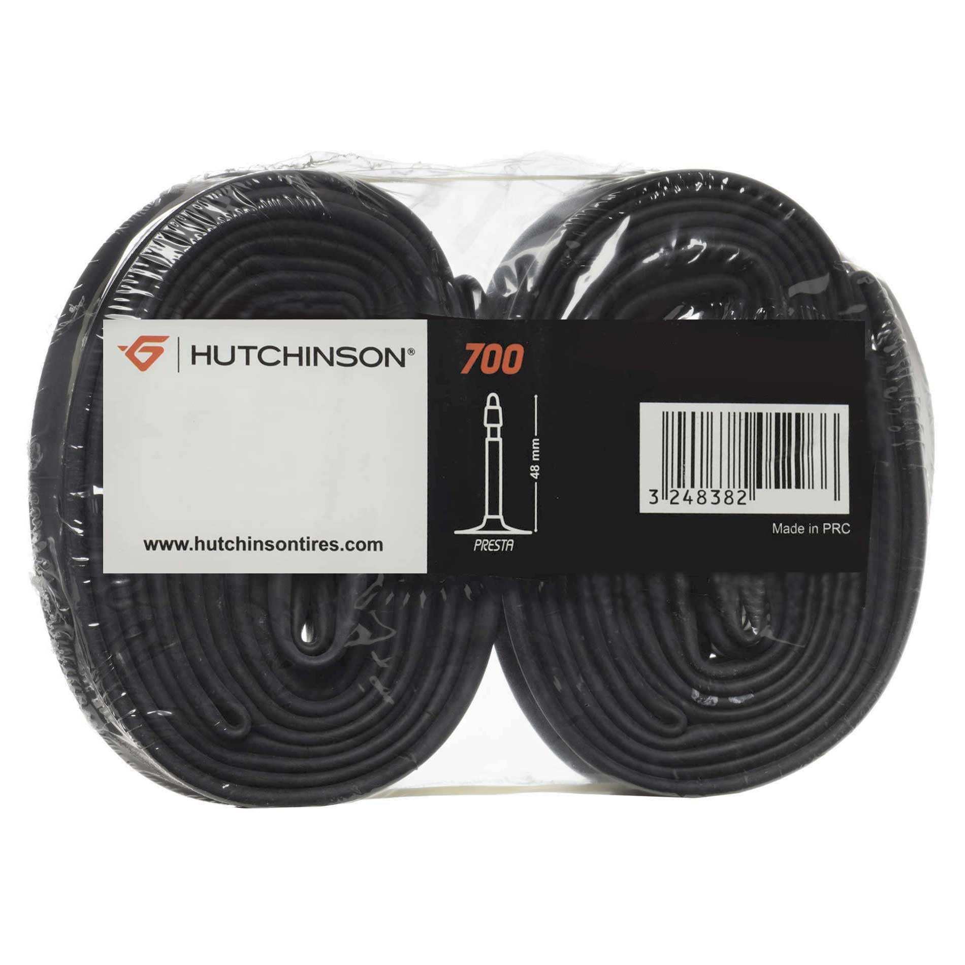 Hutchinson Pack of 2 Inner Tubes – Presta Valve (48mm) – 700 x 28/35c