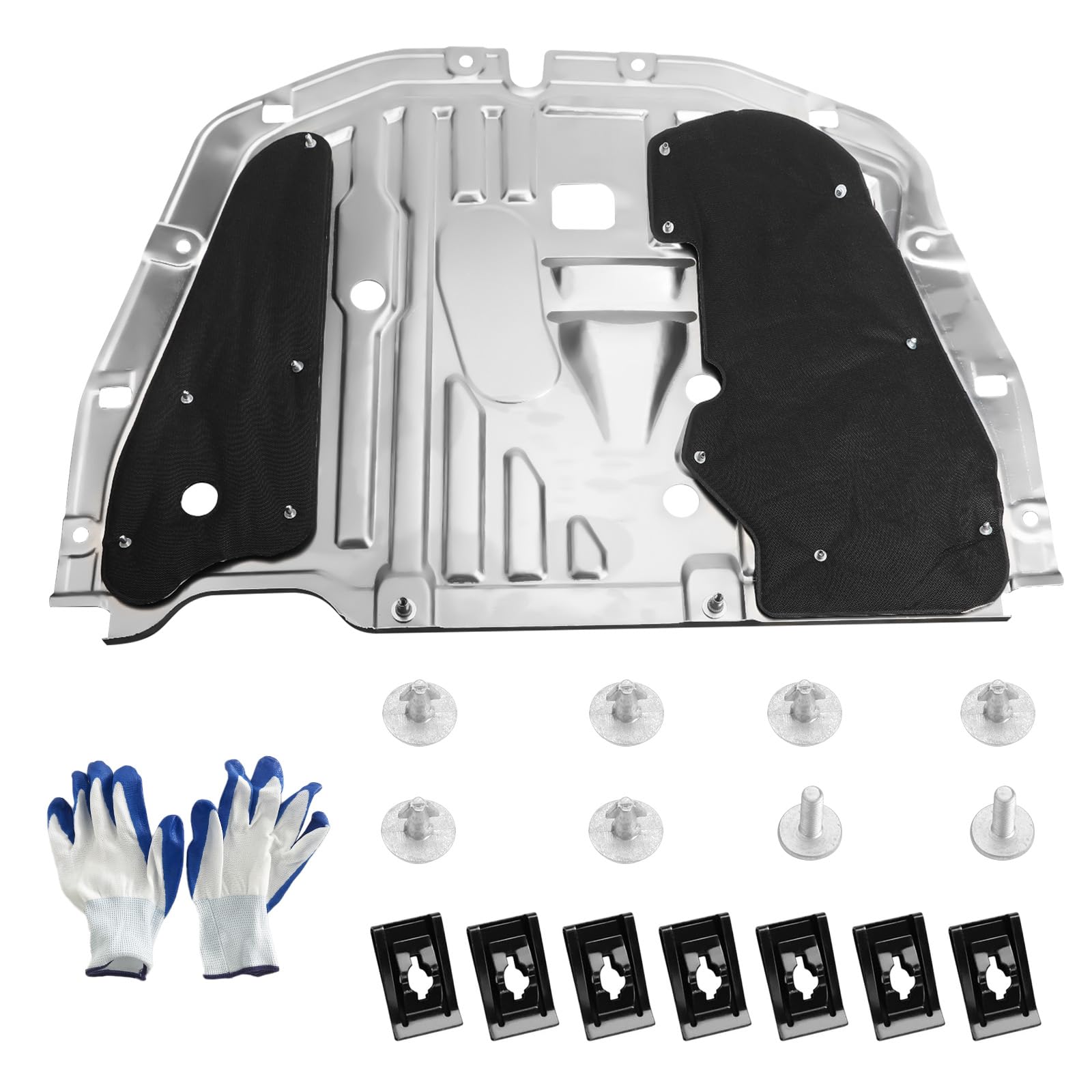 Engine Splash Shield Guard Compatible with Honda Civic 2016 2017 2018 2019 2020 2021, Engine Case Guard Under Car Shield Cover OEM 74110-TBA-A00 90674-TY2-A01 Engine Splash Guard