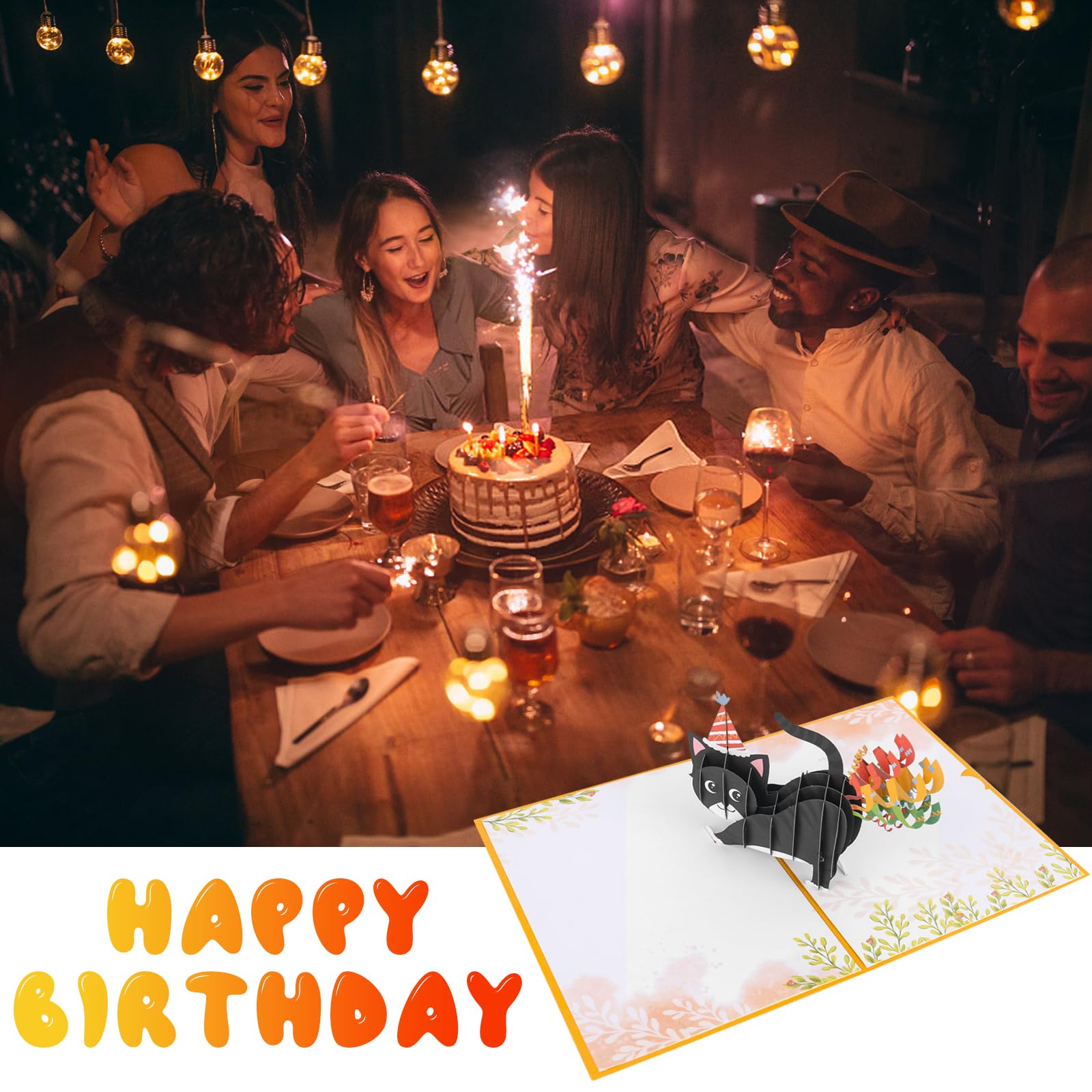 Biglietto Auguri Copleanno 3D Siuir Biglietto Auguri Pop Up con Busta