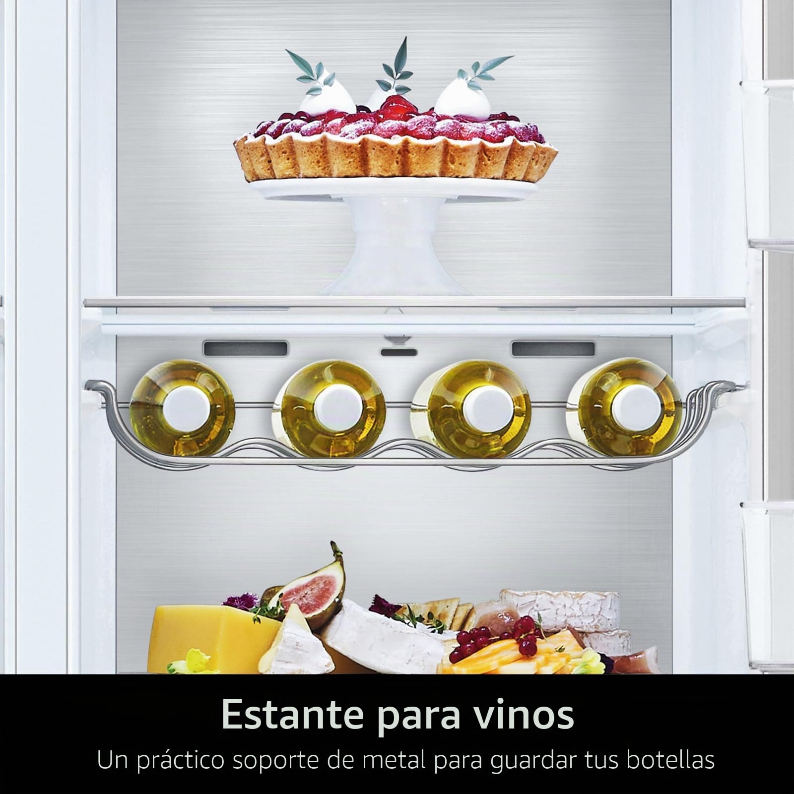 LG GSVV80PYLL Frigorífico americano, 655 litros, No Frost, Plateado, Clase Energética E