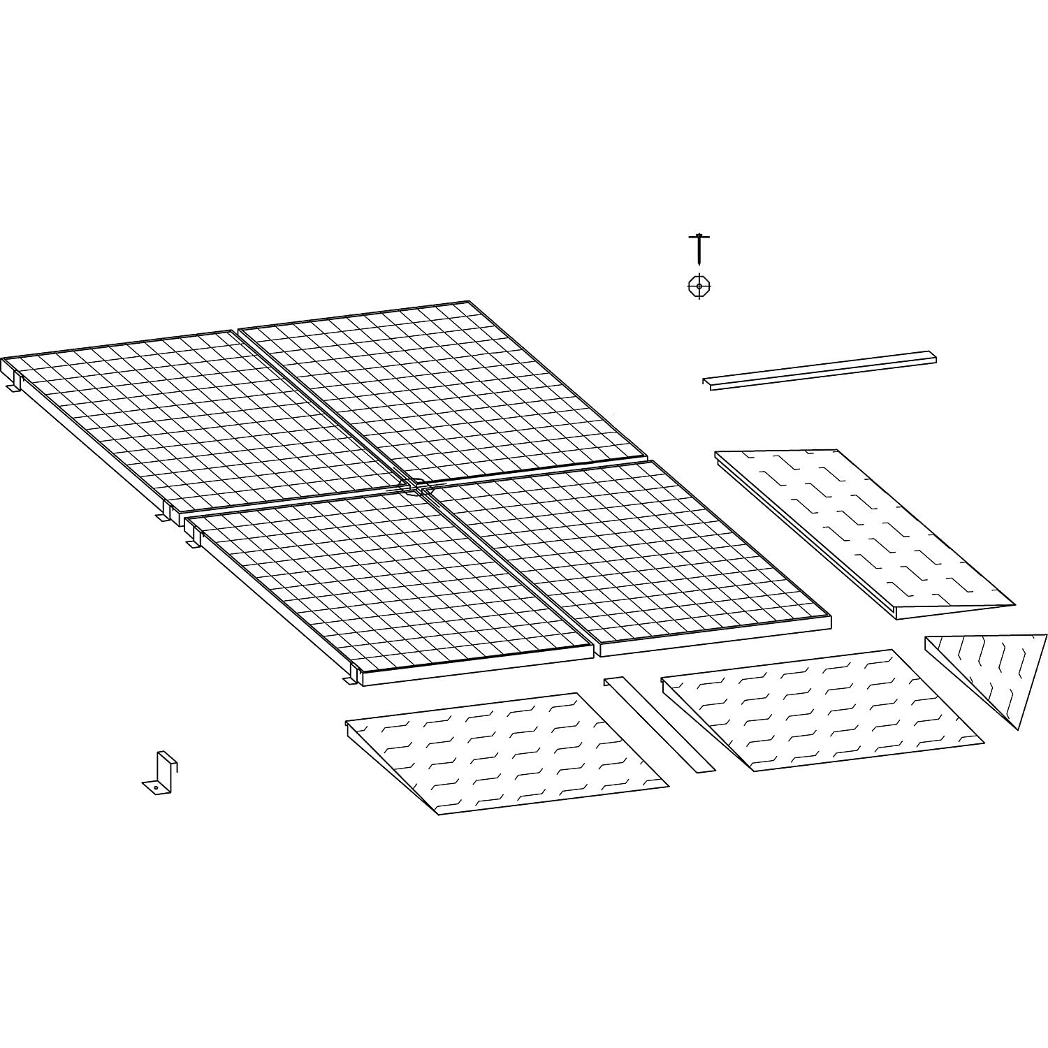 Certeo - Cubeta plana hecha de acero galvanizado - ancho 500 mm, capacidad de 85 l - bandejas de palets levellers rampa niveladores palet sumideros de almacenamiento y estaciones de toma de bandejas de recogida bandejas planas bandejas levellers bandejas