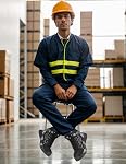 OWIF Chaussures d'orteil en acier pour les hommes léger respirant Sécurité Bottes de travail Construction Sneakers