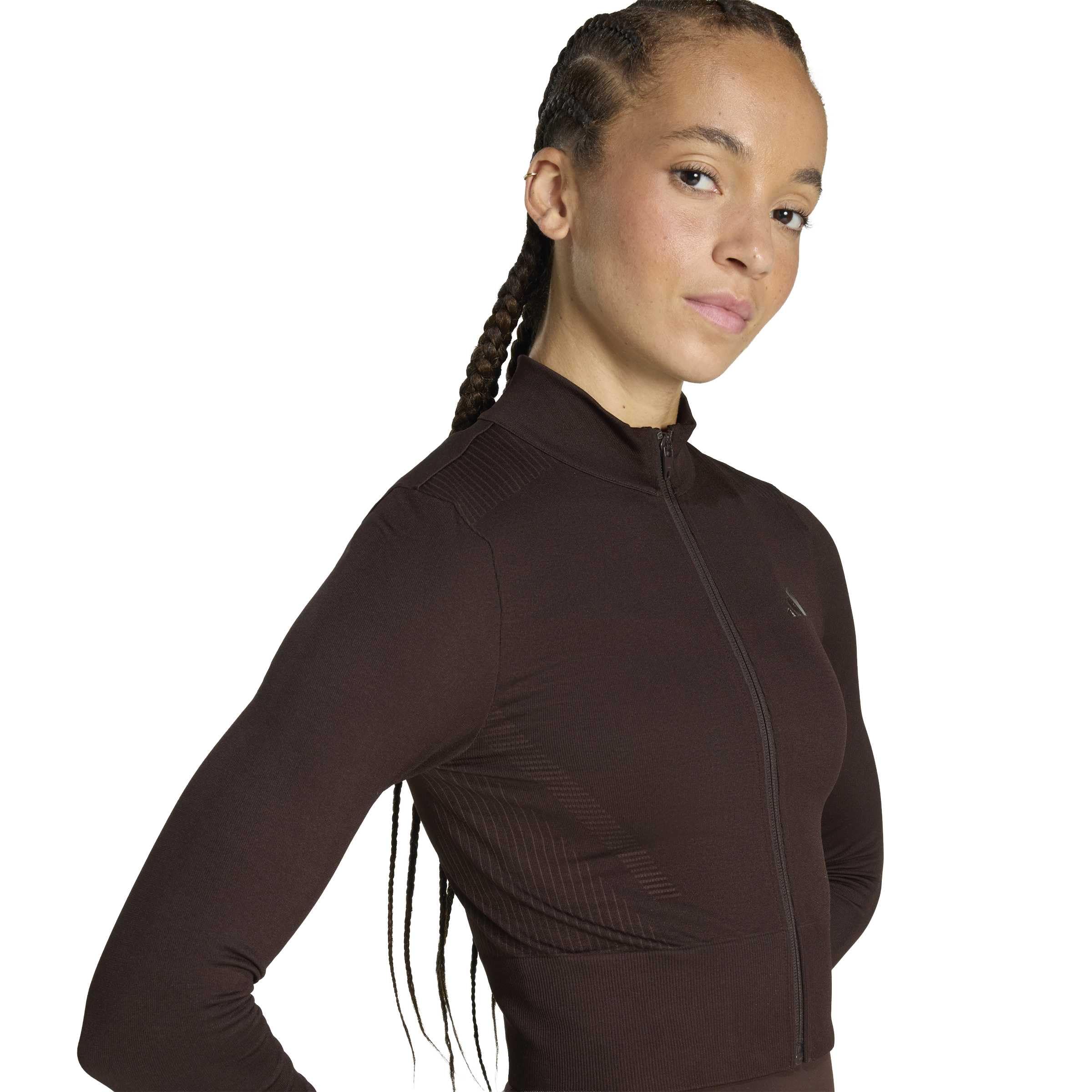 adidas Women's Workout Essentials Jacke, Durchgehender Reißverschluss, Strick