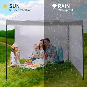 10x10 Canopy Replacement Top,300D Waterproof Pop Up Canopy Tent Cover for Straight Leg Frame,Silver Coated UV Protection,Hook & Loop Easy Setup,Top Cover Only,Frame Not Included,White