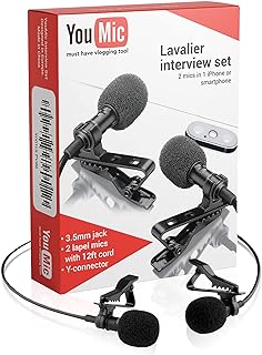 YouMic Dual Lavalier Microphone Auxiliary Set Of 2 Pack For Interview, Blog Or Podcast Price In India