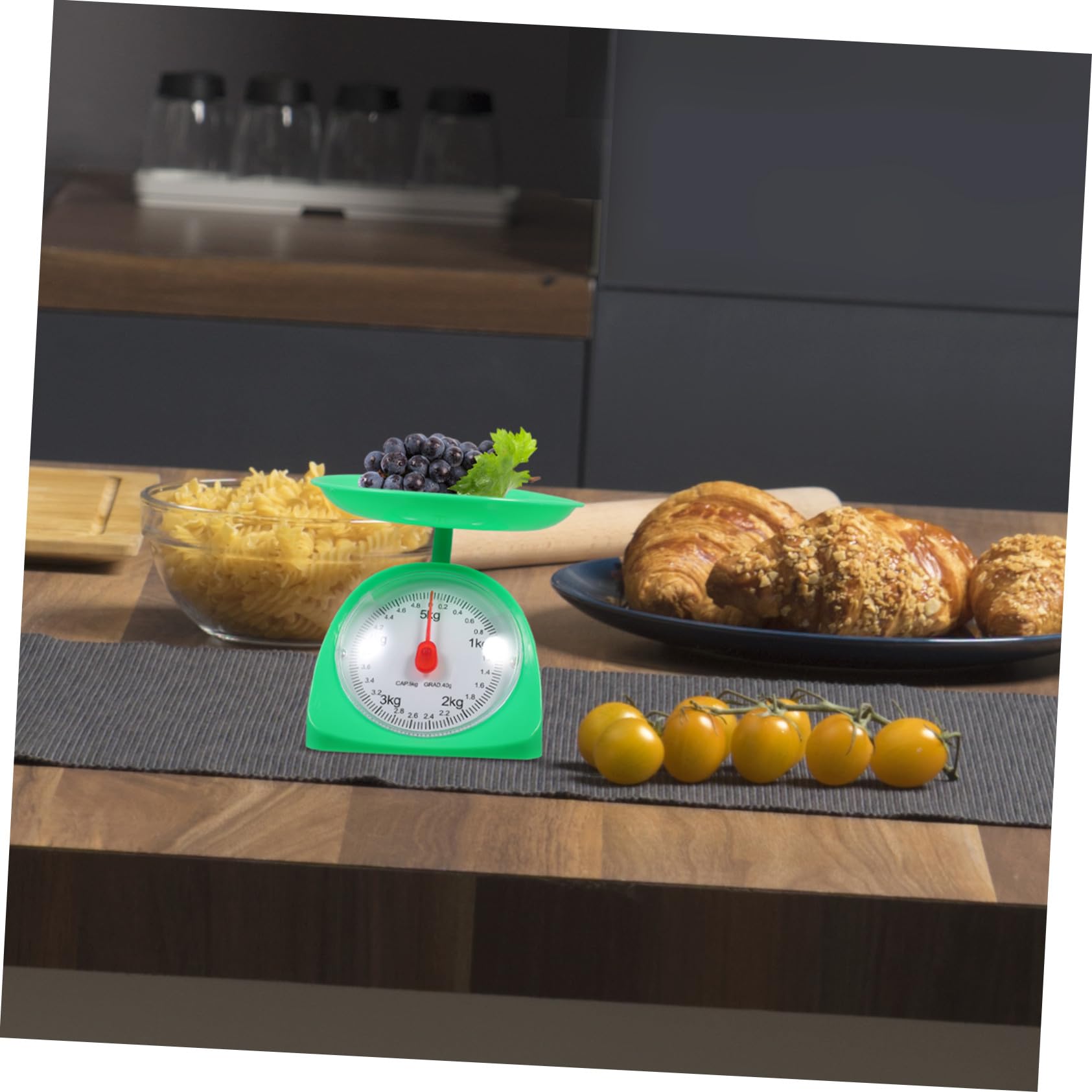 VALICLUD Báscula Digital de Cocina Portátil con Bandeja Graduada Capacidad Multifunción para Sólidos y Líquidos Compacto y Fácil Limpieza para Horneado y Uso Profesional