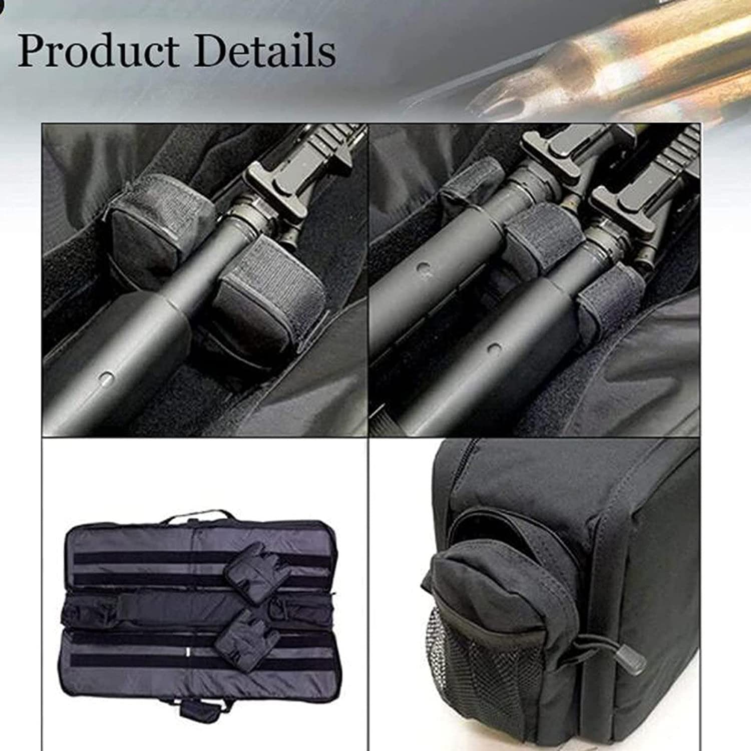 Estuche de Escopeta Doble Bolsa de Escopeta Acolchada de 100 cm / 39 Pulgadas, Bolsa de Pesca al Aire Libre de Vaina de Escopeta Bolsa de Barril Acolchada con Correa de Hombro, Be