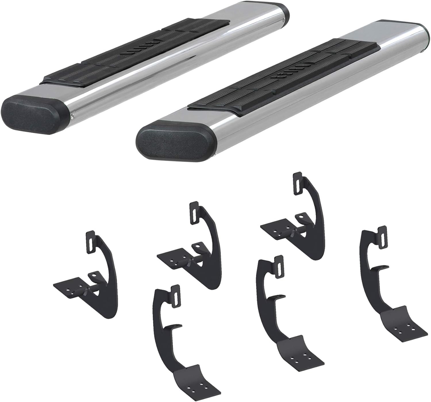 ARIES 4444036 6 x 53-Inch Oval Polished Stainless Steel Nerf Bars, Select Toyota Tacoma