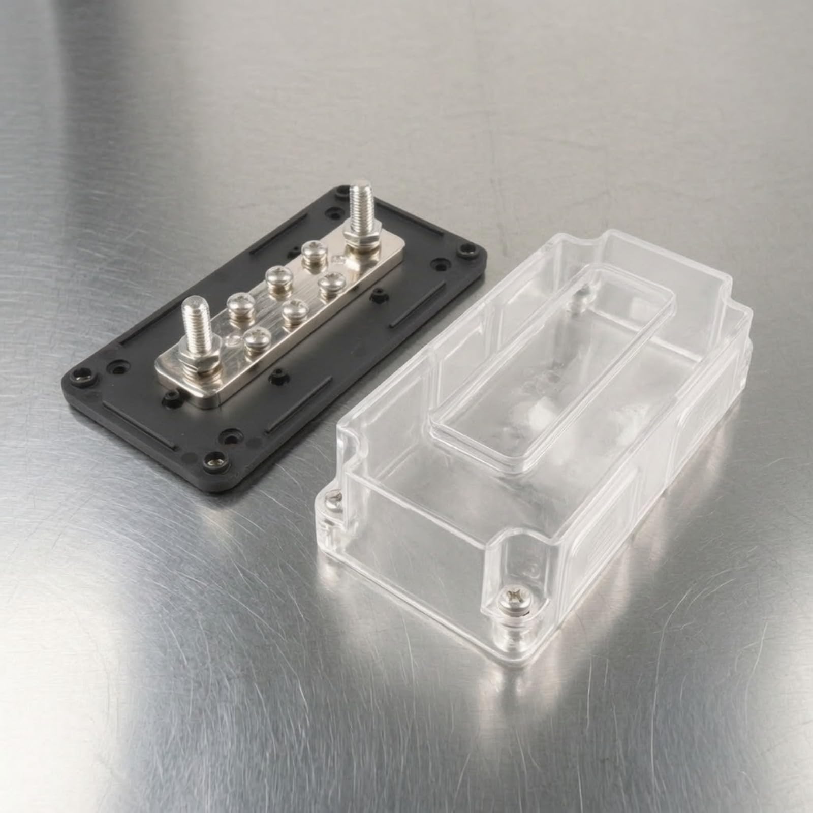harayaa Colectora con Base PA66 Versátil Riel Alimentación Fácil Instalación Componen Eléctrico para Electricistas, Iluminación, 4 Formas Fila Única