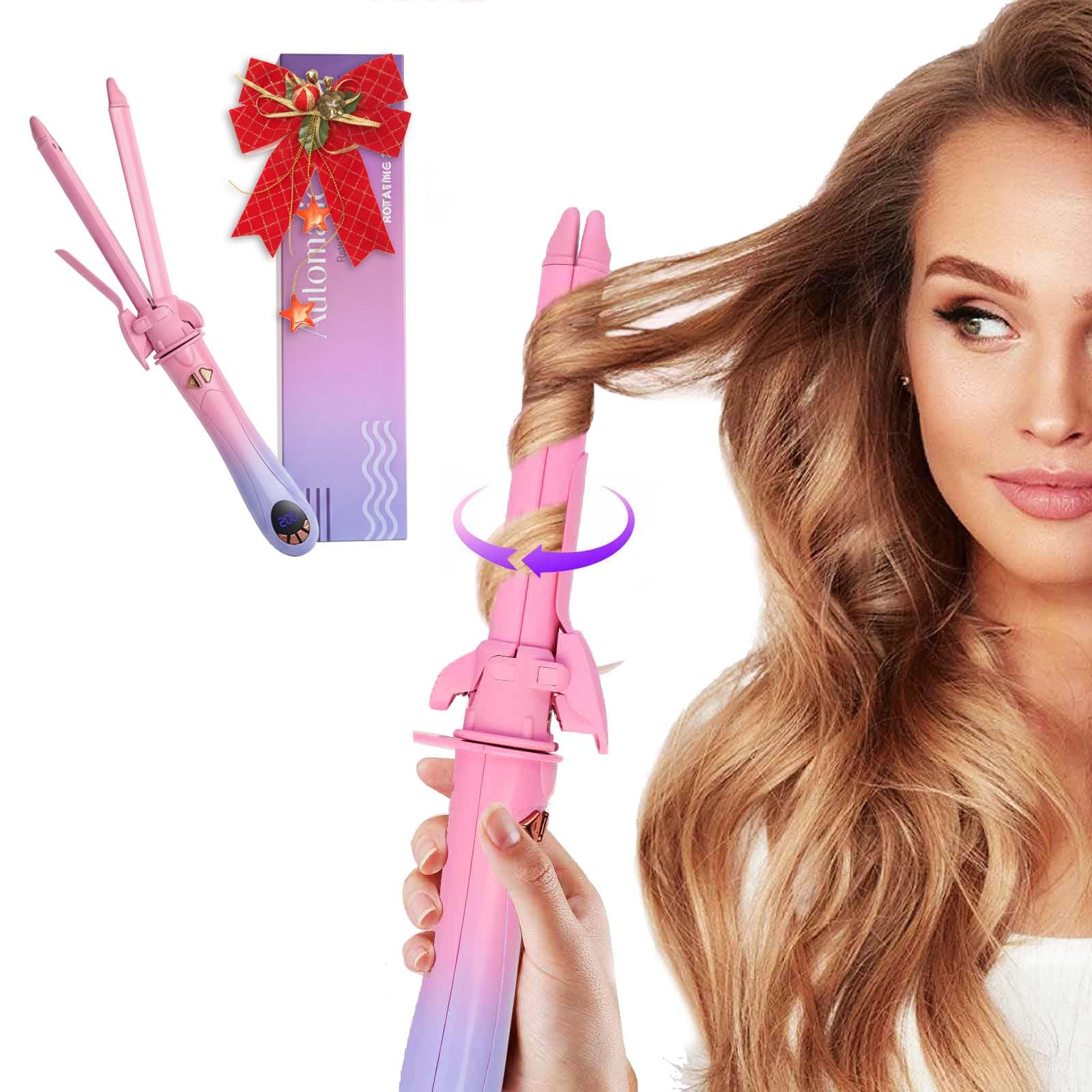 Automatic Rotating 2 in 1 Curler Straightener - Temperatures Adjustable 30s Fast Pre-Heating 30MIN Smart Power Off Special