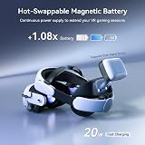 AMVR BS1 Battery Head Strap with Air Cooling Fan, Compatible with Meta Quest 3/3S Oculus Accessories, Magnetic Hot-Swappable Battery Pack, Comfort & Extended Playtime, Reduce Facial Stress - 4
