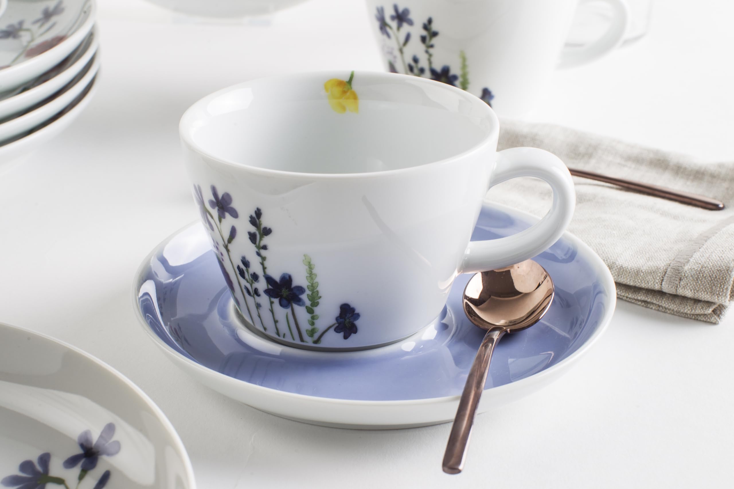 KAHLA 390453A69357C Five Senses Wildblume Kaffeeservice 18tlg. | florales Kaffeeservice für 6 Personen aus Porzellan