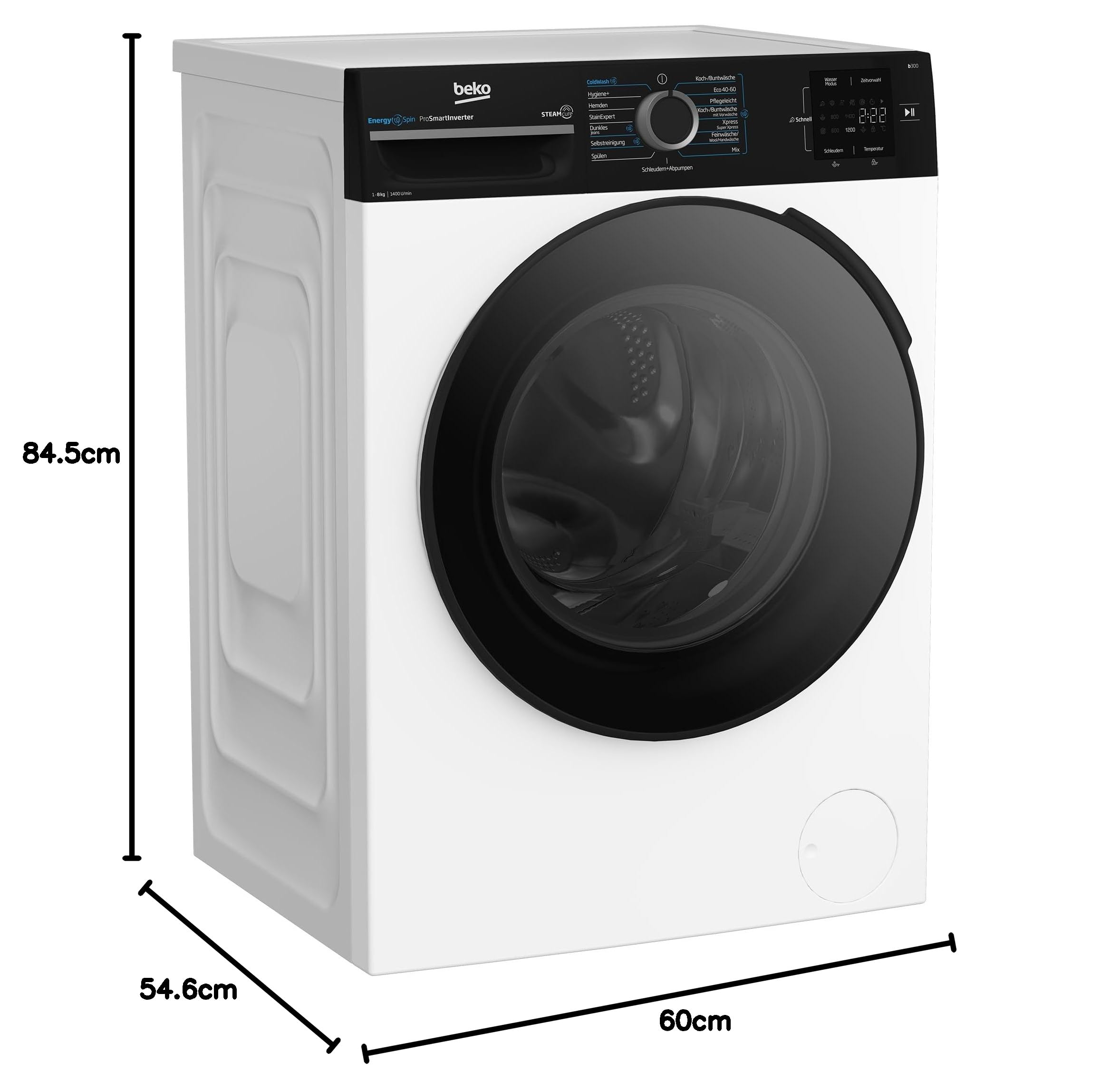 Beko BM3WFU3841R Waschmaschine 8 kg 1400 U/min SteamCure Dampffunktion Weiß
