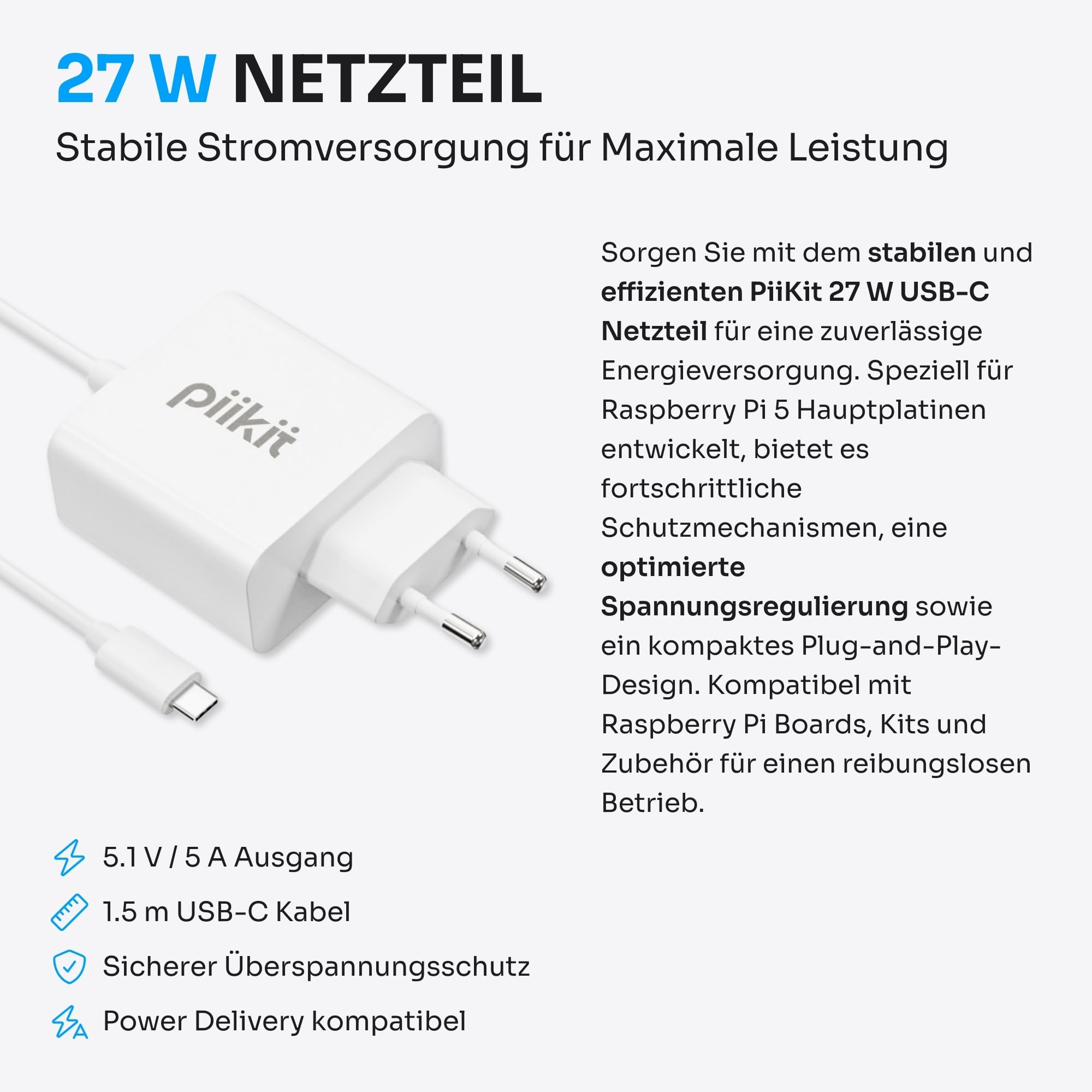 Starter-Set für Raspberry Pi 5 2 GB - Essential Edition | 27 W Netzteil | Gehäuse mit integriertem Lüfter und Kühlkörper | 4K 60 Hz Micro-HDMI-Kabel