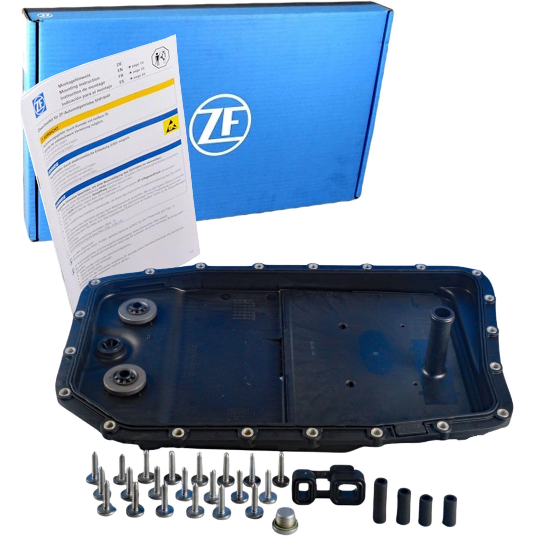 ZF 1068.298.083 Carter d'huile Boîte automatique + Kit de joints pour BMW 6HP26 6HP28 (set, 6 pièces)
