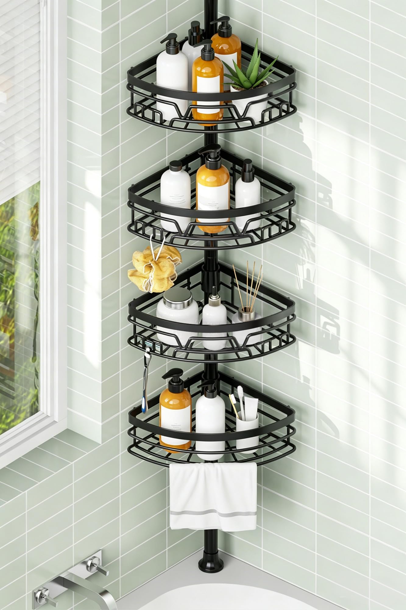 kegii étagère douche télescopique
