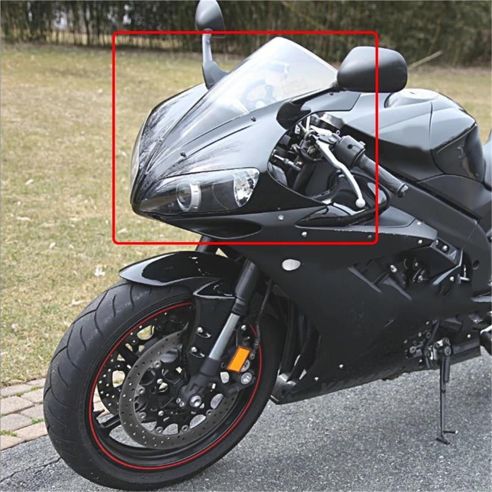 Körperteile Motorrad Front Upper Gugel Nase Panel Schutz Verkleidung Für Yamaha Für YZF-1000 YZF-R1 2004-2006(Carbon Fiber Look)