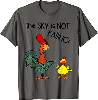 Smileteesfunnya Funny Chicken Little Sky is not Falling Pun T-Shirt