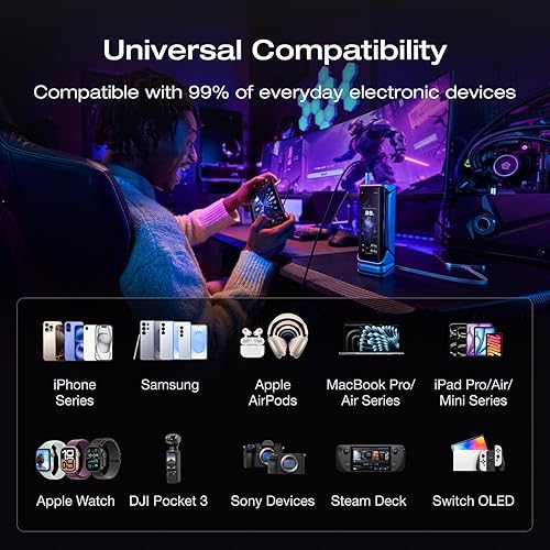 Miniatura 8 de EF ECOFLOW Rapid Pro X Power Bank, 27650mAh, 300W, cable integrado de 140 W, cargador portátil de 3 puertos, salida de 140 W, recarga de hasta 320