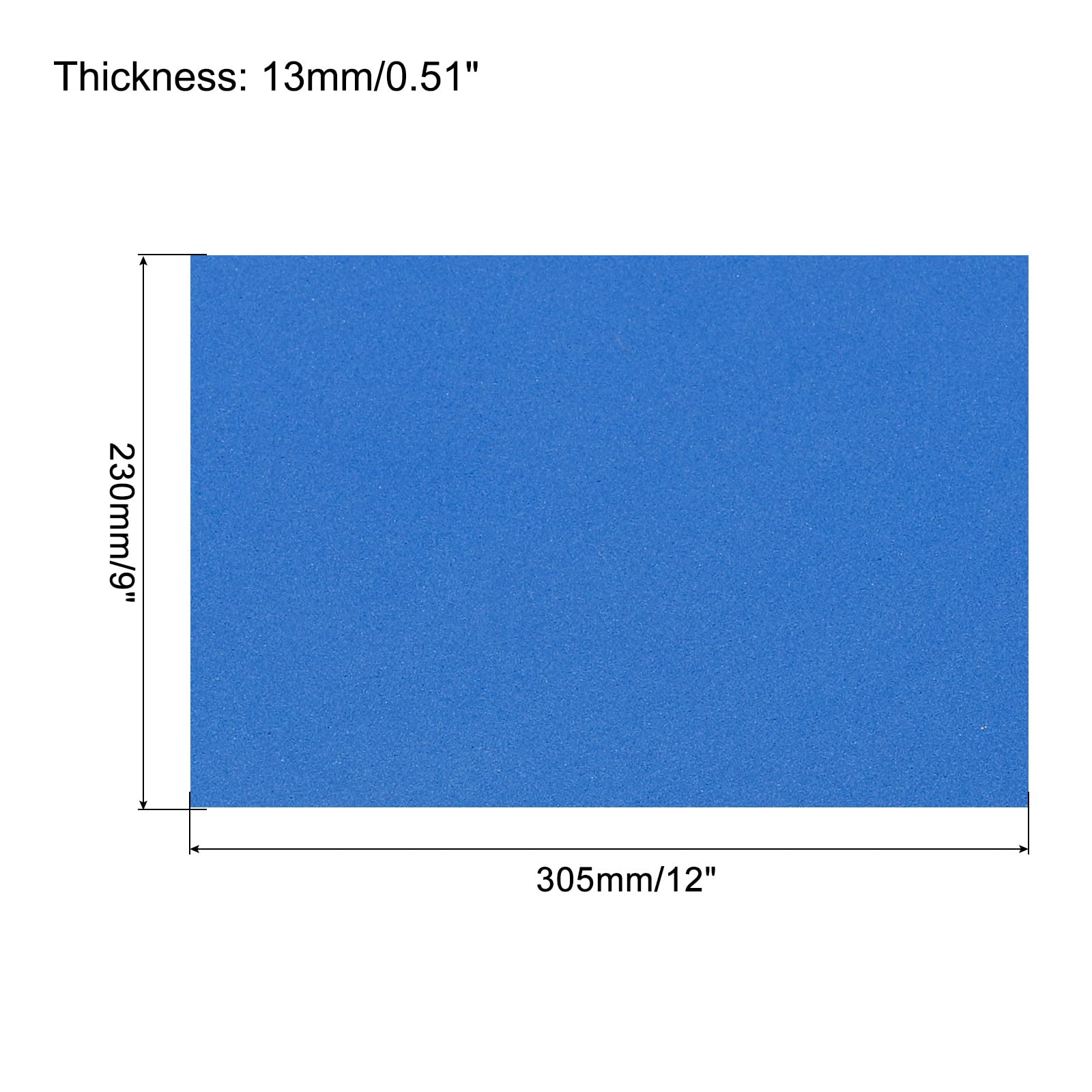 uxcell EVA-Schaumstoffplatten, hellblau, 30,5 x 22,9 cm, 13 mm dick, zum Basteln, 10 Stück