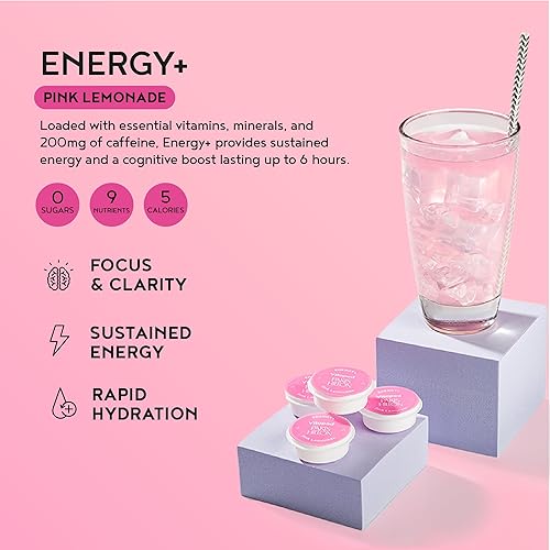 Miniatura 4 de Vitapod Paris Hilton x Daily Wellness System - Botella de agua nacarada de 22 onzas en That's Hot Pink y 6 cápsulas de mezcla de bebidas, incluye