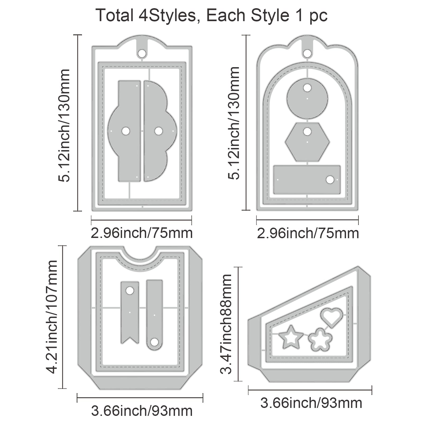 ORIGACH 26 Pcs Grand Marque-Page Matrices De Découpe En Métal