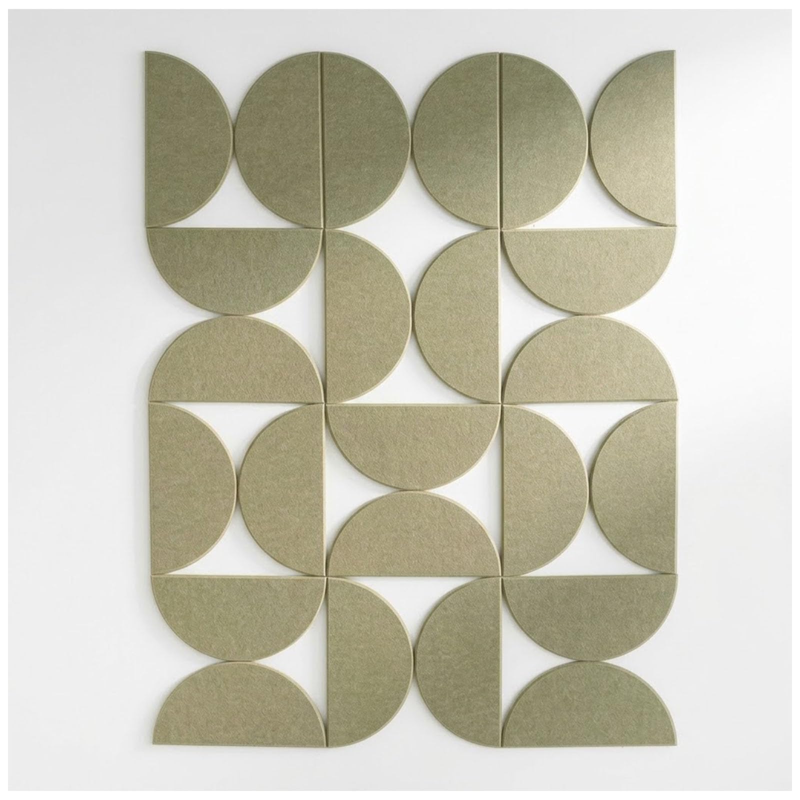 Paneles Acústicos de Fieltro Semicirculares, Autoadhesivos para Pared