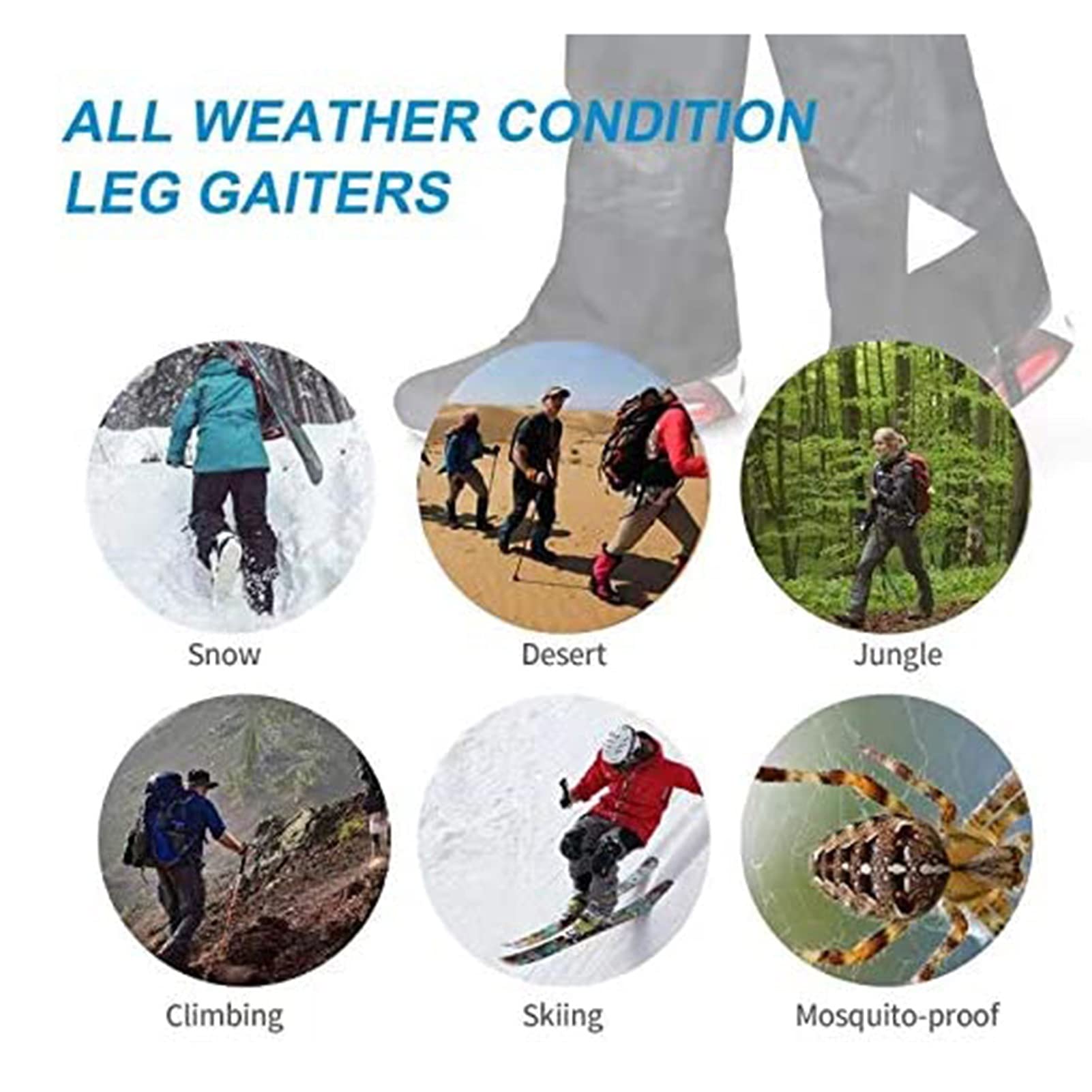 Leggings da Viaggio Leggings Leggings, Coperchio Protettivo Anti-Serpente, Adatto for Uomo E Donna Escursionismo, Alpinismo, Sci, Deserto Campeggio della Giungla (Color : C, Size : M)